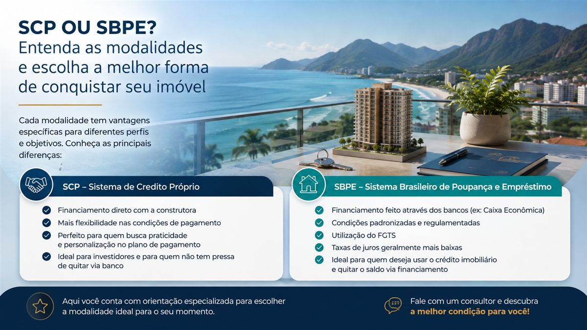 SCP e SBPE: entenda as modalidades de financiamento imobiliário